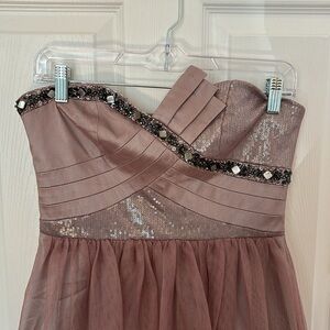 Strapless Dress w/ Sequins & Beads — Decode, 4